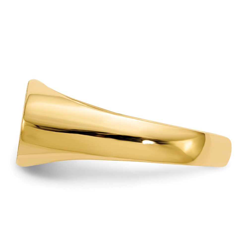 10k 7.0x13.5mm Oval Open Back Signet Ring