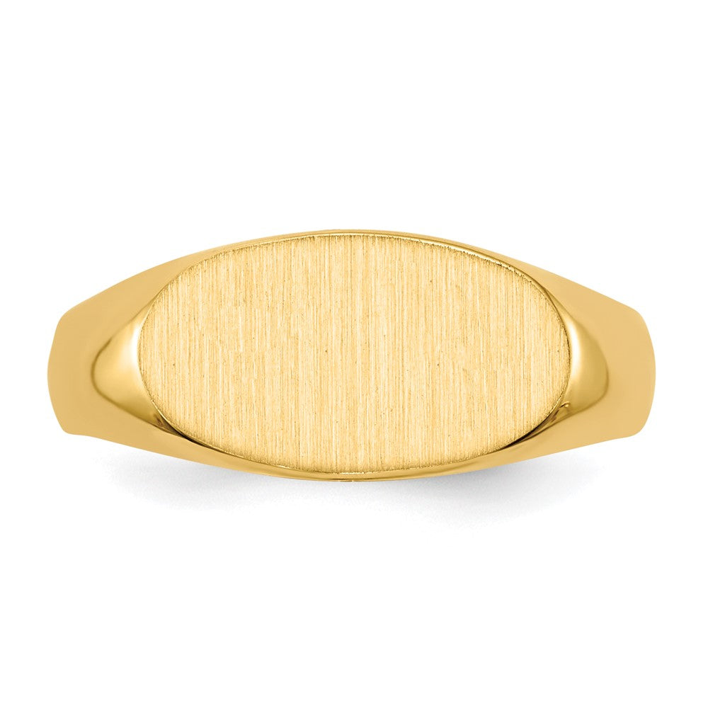 10k 7.0x13.5mm Oval Open Back Signet Ring