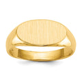 10k 7.0x13.5mm Oval Open Back Signet Ring