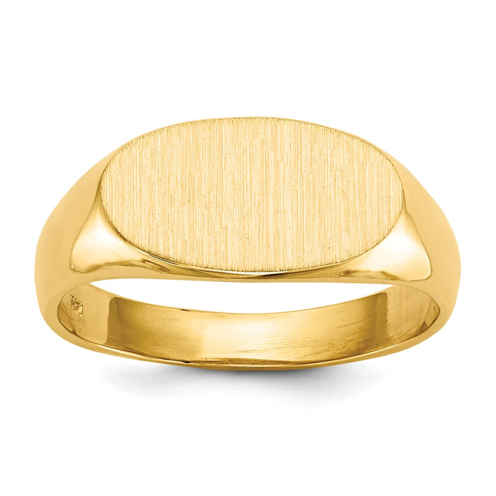 10k 7.0x13.5mm Oval Open Back Signet Ring