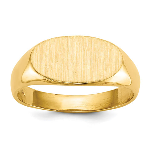 10k 7.0x13.5mm Oval Open Back Signet Ring