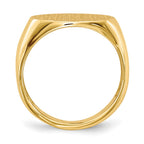 14k 15.0x9.0mm East-West Oval Open Back Signet Ring