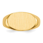 14k 15.0x9.0mm East-West Oval Open Back Signet Ring