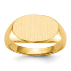 14k 17.0x11.0mm East-West Oval Open Back Mens Signet Ring