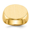 14k 20.5x14.0mm Oval Open Back Mens Signet Ring