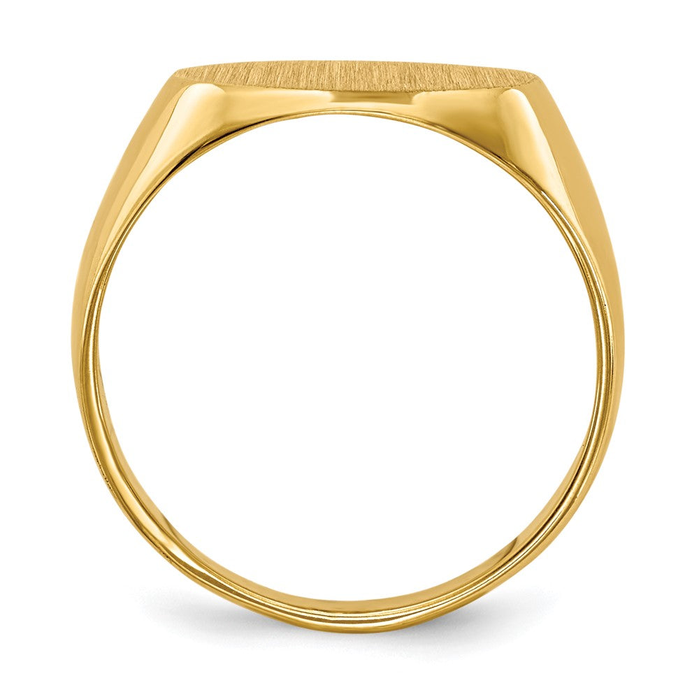 14k 11.0x7.5mm Closed Back Childs Oval Signet Ring