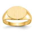 14k 11.0x7.5mm Closed Back Childs Oval Signet Ring