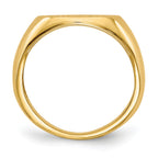 14k 12.5x9.5mm Oval Open Back Signet Ring