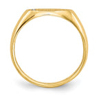 14k 1/2 point AAA Diamond 11.0x6.5mm Oval Open Back Signet Ring