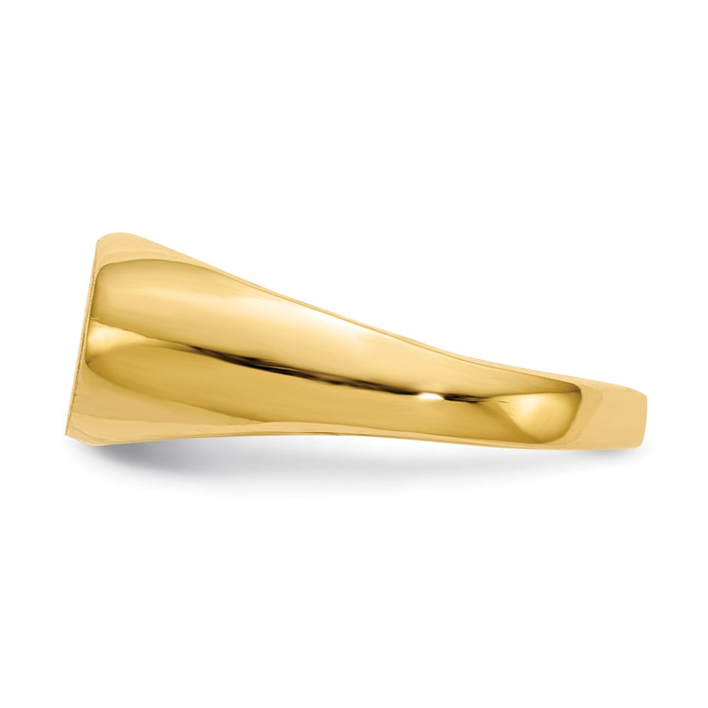 14k 1/2 point AAA Diamond 11.0x6.5mm Oval Open Back Signet Ring