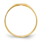 14k 6.5x7.5mm Round Closed Back Signet Ring