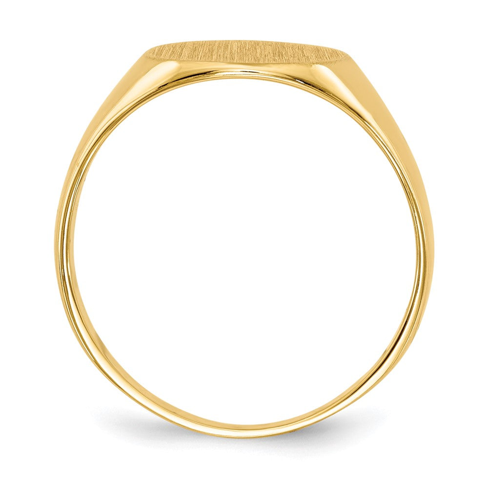 14k 9.5x10.0mm Round Closed Back Signet Ring