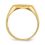 14k 11.5x12.0mm Round Closed Back Signet Ring