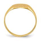 14k 9.5x8.5mm Round Open Back Signet Ring