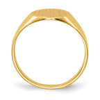 10ky 9.5x10.5mm Round Open Back Signet Ring