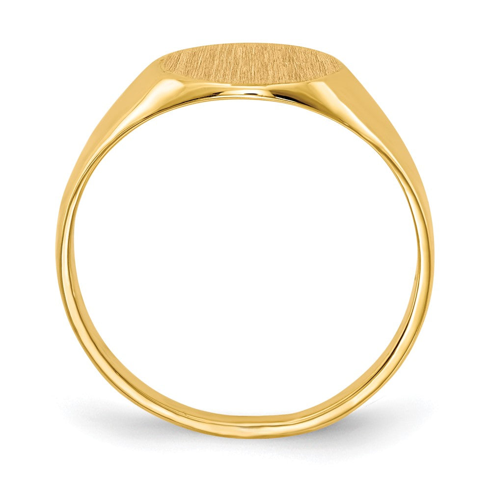 14k 9.5x10.0mm Round Open Back Signet Ring