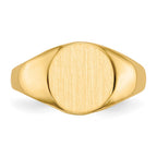14k 9.5x10.0mm Round Open Back Signet Ring