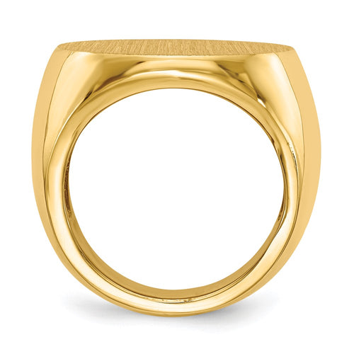 10k 21.5x22.0mm Open Back Men's Signet Ring