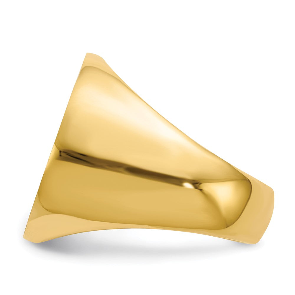 10k 21.5x22.0mm Open Back Men's Signet Ring