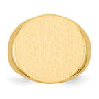 10k 21.5x22.0mm Open Back Men's Signet Ring