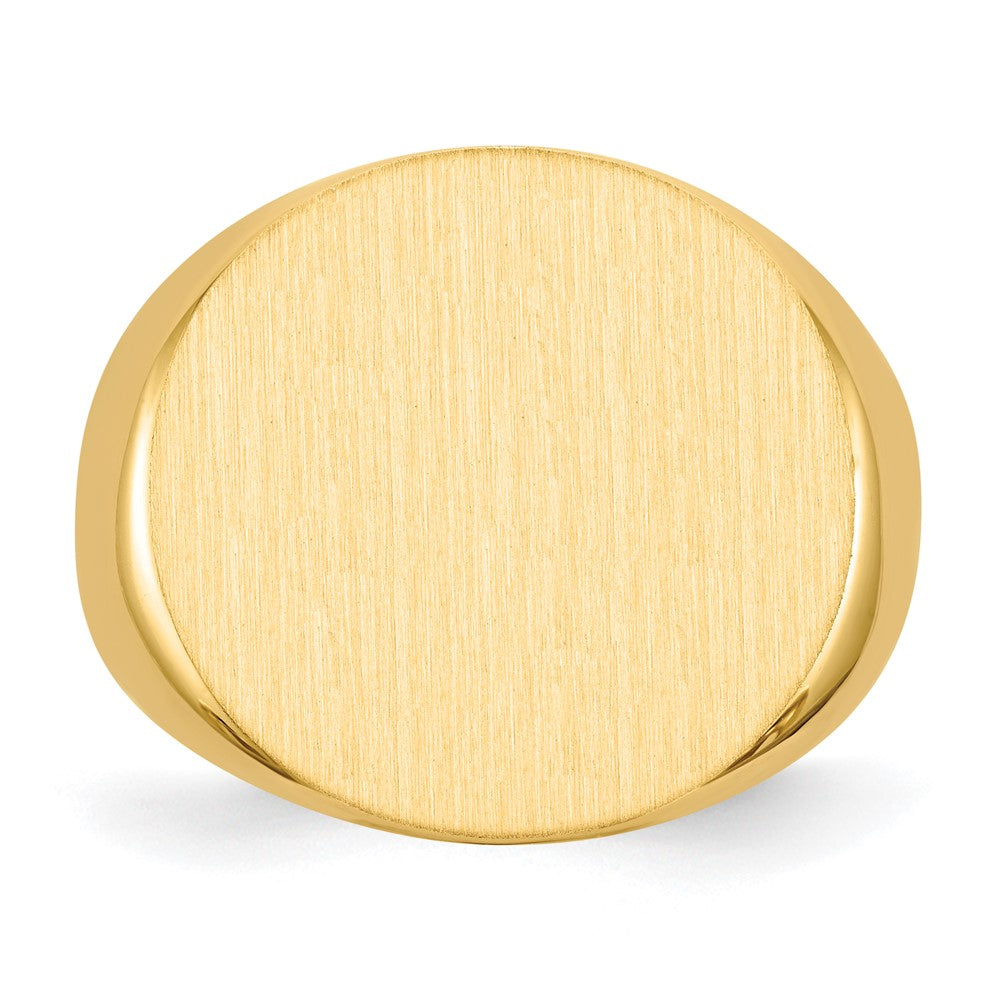 10k 21.5x22.0mm Open Back Men's Signet Ring
