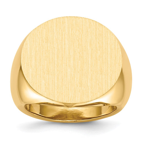 10k 21.5x22.0mm Open Back Men's Signet Ring