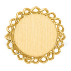 10k 14.5x15.0mm Round Twisted Filigree Edge Open Back Signet Ring