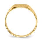 10k 8.5x9.0mm Square Closed Back Signet Ring
