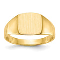 10k 8.5x9.0mm Square Closed Back Signet Ring