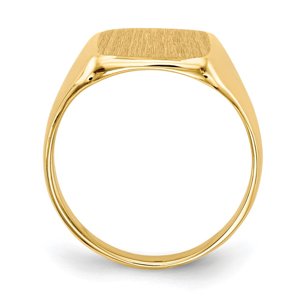 10k 10.0x10.0mm Square Closed Back Signet Ring