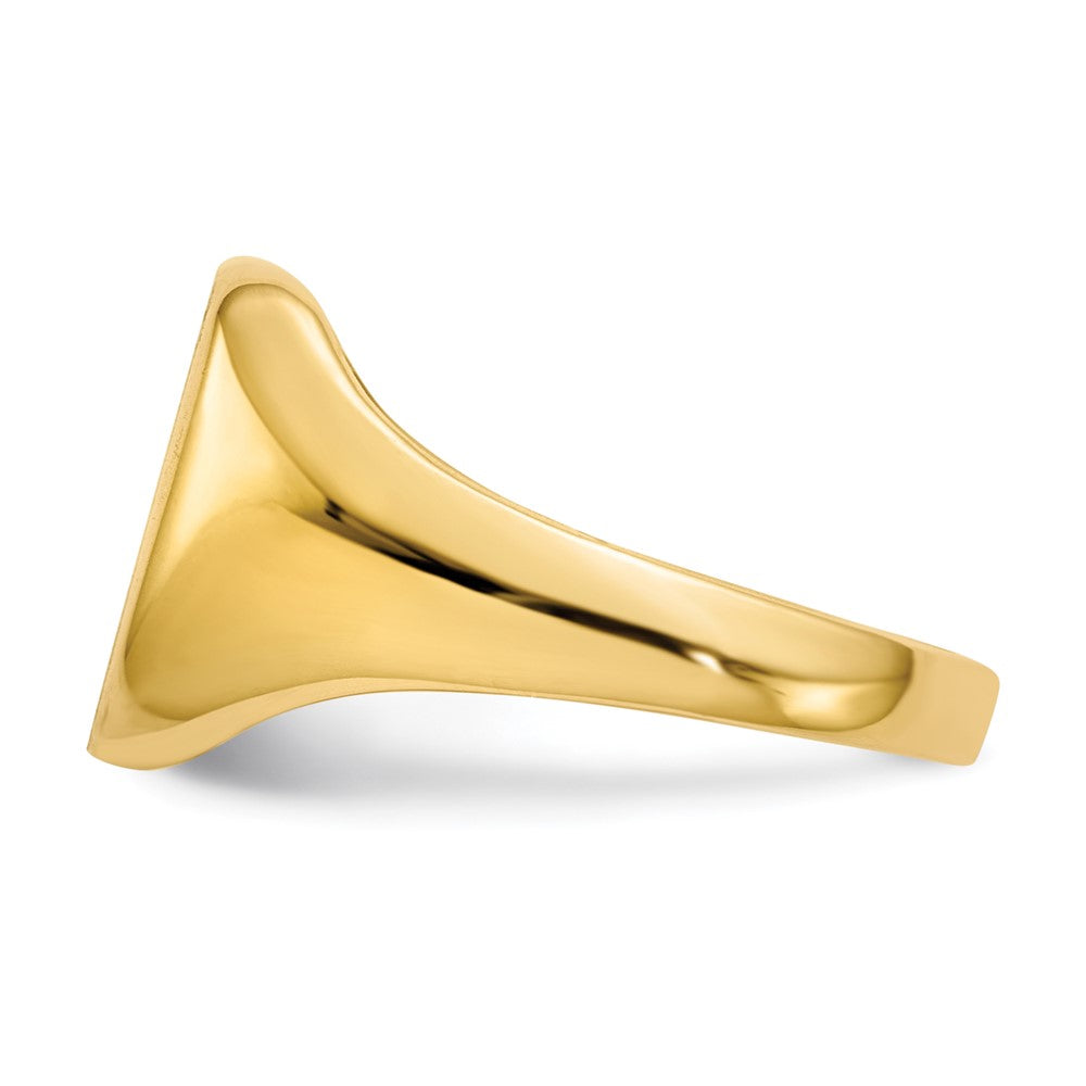 10k 10.0x10.0mm Square Closed Back Signet Ring