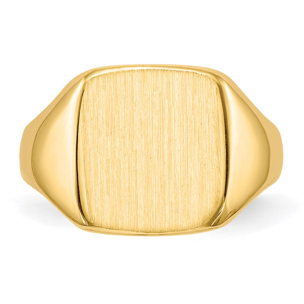 10k 10.0x10.0mm Square Closed Back Signet Ring