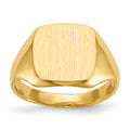 14k 10.0x10.0mm Cushion Open Back Signet Ring
