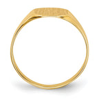 14k 8.5x8.5mm Octagon Closed Back Signet Ring