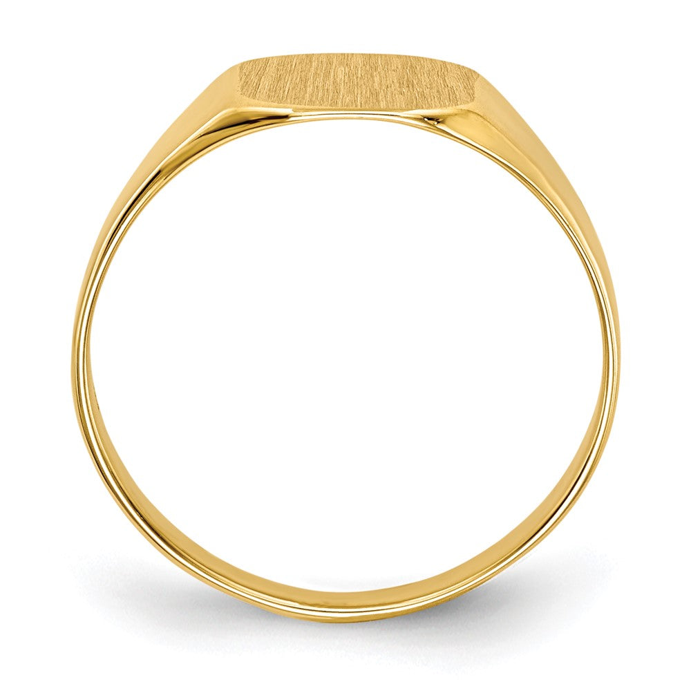 14k 8.5x8.5mm Octagon Closed Back Signet Ring