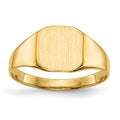 14k 8.5x8.5mm Octagon Closed Back Signet Ring