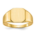 14k 11.0x11.0mm Octagon Closed Back Mens Signet Ring
