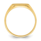 14k 13.0x12.0mm Octagon Closed Back Mens Signet Ring