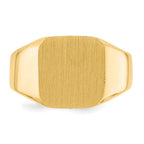 14k 13.0x12.0mm Octagon Closed Back Mens Signet Ring
