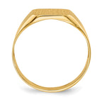 14k 11.0x11.0mm Octagon Open Back Mens Signet Ring