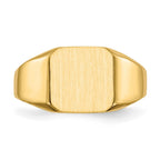 14k 11.0x11.0mm Octagon Open Back Mens Signet Ring