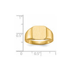 14k 11.0x11.0mm Octagon Open Back Mens Signet Ring