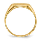 14k 12.5x13.0mm Octagon Open Back Mens Signet Ring
