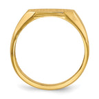 14k 12.5x11.0mm Octagon Open Back Signet Ring