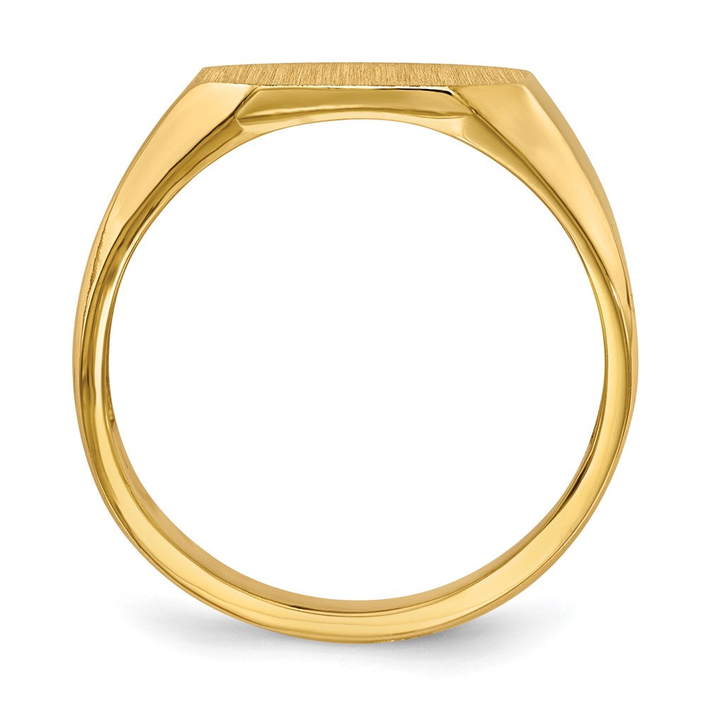 14k 12.5x11.0mm Octagon Open Back Signet Ring