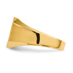 14k 12.5x11.0mm Octagon Open Back Signet Ring