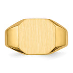 14k 12.5x11.0mm Octagon Open Back Signet Ring