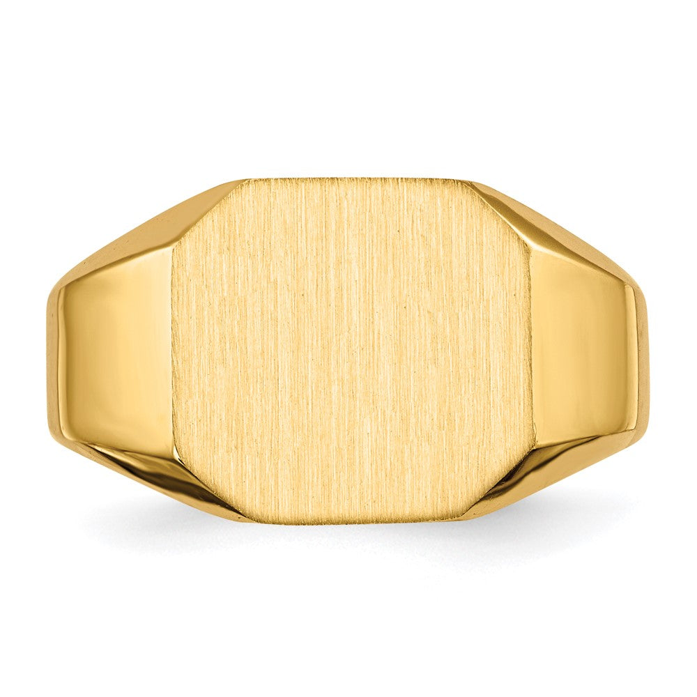 14k 12.5x11.0mm Octagon Open Back Signet Ring