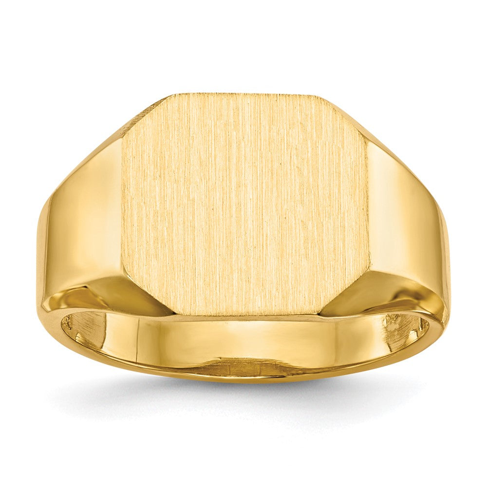 14k 12.5x11.0mm Octagon Open Back Signet Ring