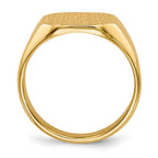 14k 12.5x11.0mm Octagon Closed Back Signet Ring